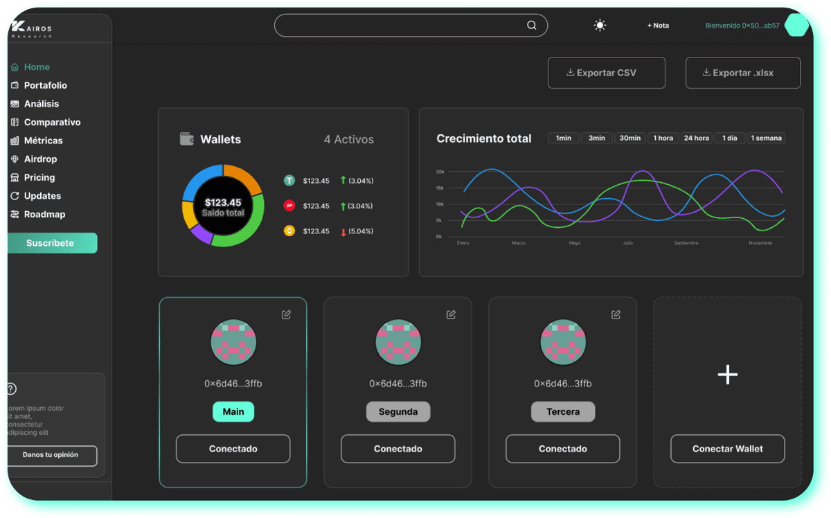 monitorear multiples wallets